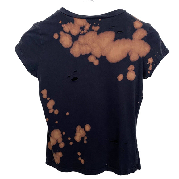 Pink Floyd Women's Upcycled Bleached Distressed Rock Band T-Shirt - Size XS/S - Picture 3 of 7